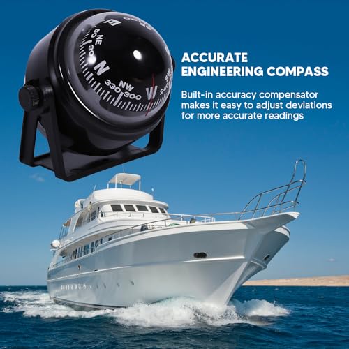 Adjustable dash compass for boats, ships, cars, trucks