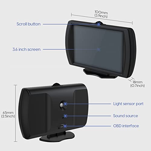 HUD Inclinometer Offroad GPS for 4x4 Trucks, Jeeps