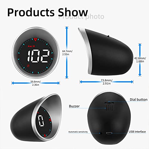 Shkalacar GPS Digital Speedometer with Overspeed and Fatigue Alarm
