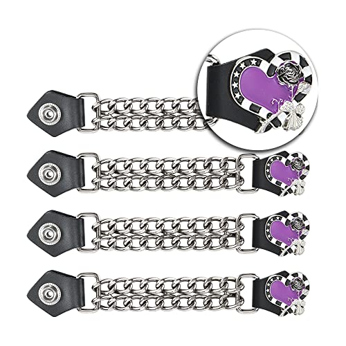 4PCS Motorcycle Vest Extenders for Women - Faux Leather