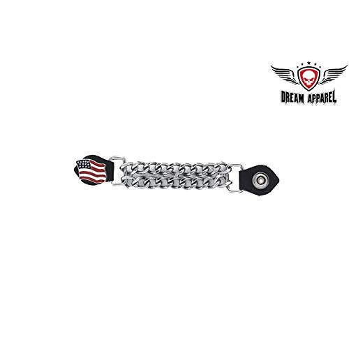 U.S.A Flag Leather Vest Extender, Pack of 4