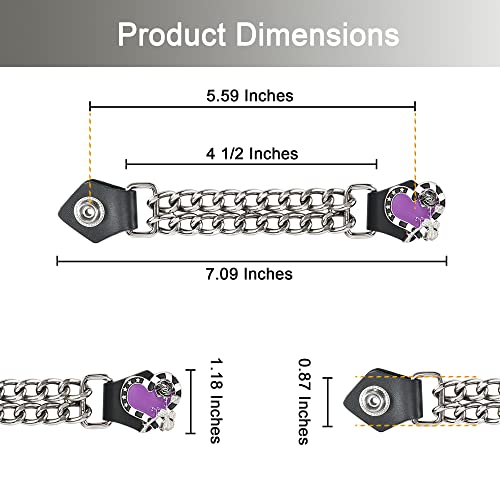 4PCS Motorcycle Vest Extenders for Women - Faux Leather