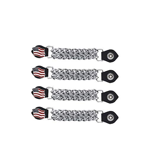 U.S.A Flag Leather Vest Extender, Pack of 4