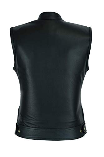 A&H Apparel Women's Club Style Motorcycle Leather Vest