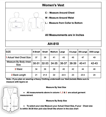 A&H Apparel Women's Club Style Motorcycle Leather Vest
