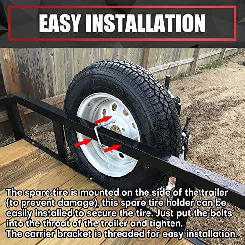 VIAGL U-Bolt Spare Tire Mount for Boat Trailer