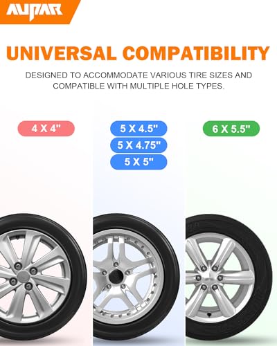 Aupar Heavy-Duty Spare Tire Mount Bracket - Holds 150 lbs