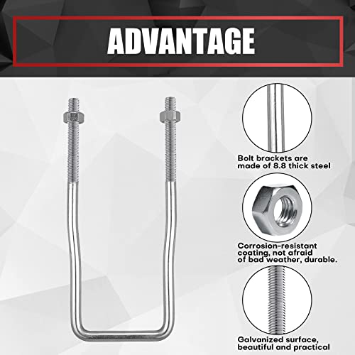 VIAGL U-Bolt Spare Tire Mount for Boat Trailer