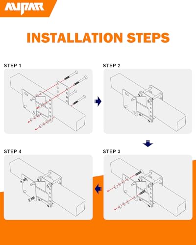 Aupar Heavy-Duty Spare Tire Mount Bracket - Holds 150 lbs