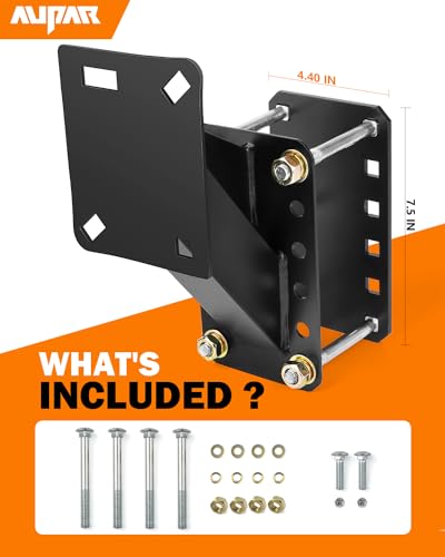 Aupar Heavy-Duty Spare Tire Mount Bracket - Holds 150 lbs