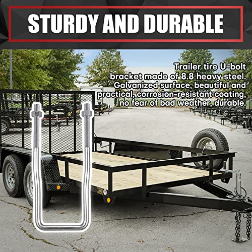 VIAGL U-Bolt Spare Tire Mount for Boat Trailer