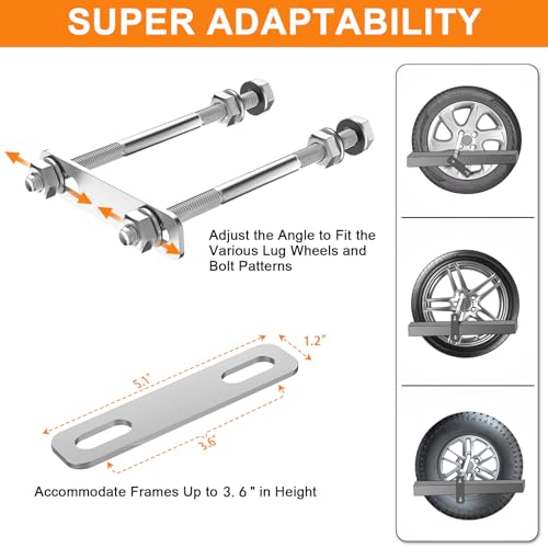 Universal Upgrade Spare Tire Carrier, 120LBS Weight Capacity