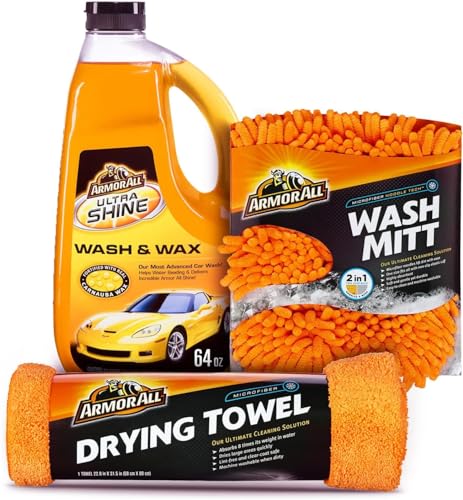 3-Piece Car Wash Set with Soap, Mitt & Towel
