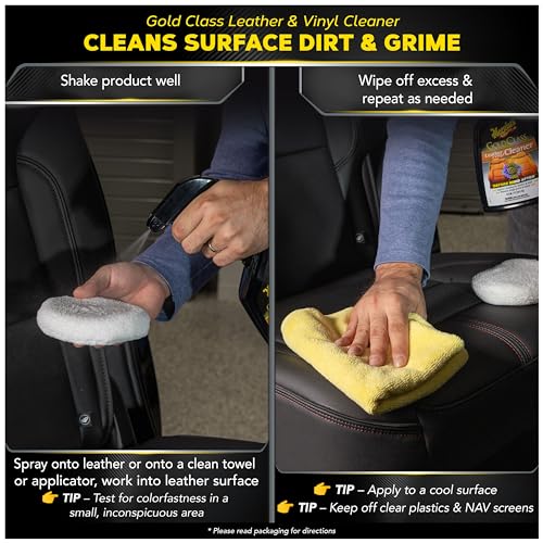 Meguiar's Leather Care Kit: Cleaner, Conditioner, Applicator & Towel