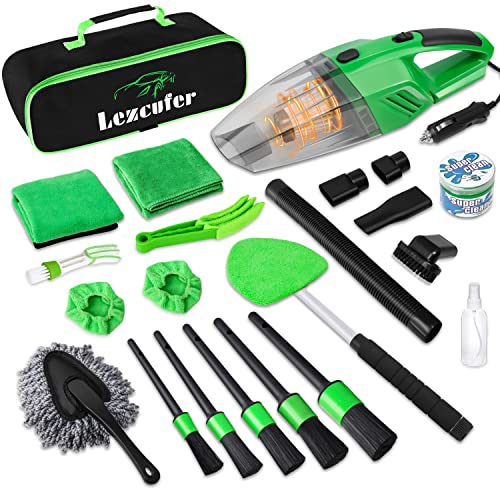 17Pcs Car Interior Detailing Kit with Vacuum and Microfiber