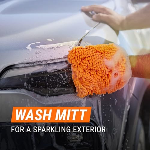 3-Piece Car Wash Set with Soap, Mitt & Towel