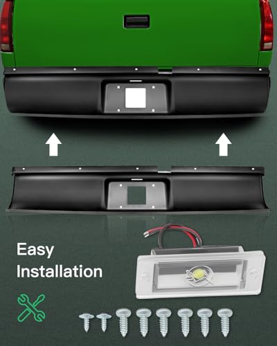 SCITOO Steel Textured Black Rear Bumper Replacement