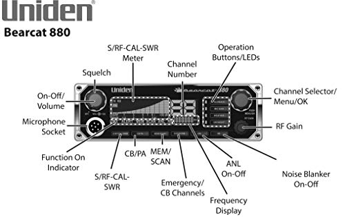 Uniden BEARCAT 880 CB - 40 Channels, 7-Color LCD