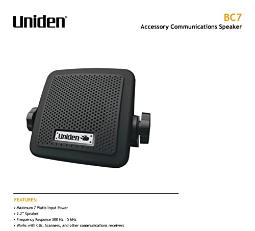 Uniden Bearcat 7-Watt External Communications Speaker in Black