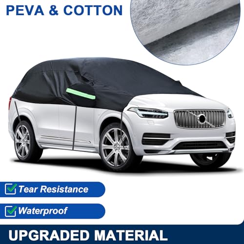 Universal Snow Car Cover: Reflective Straps, Windshield Protection