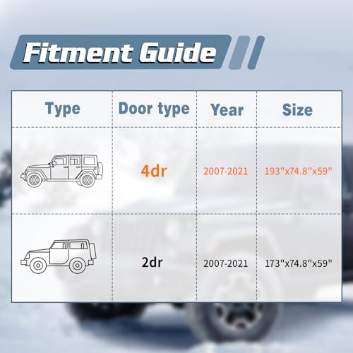 Waterproof Car Cover for Jeep Wrangler