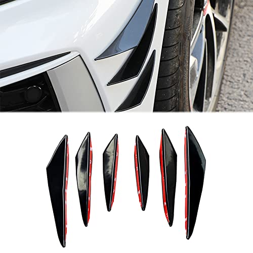 6 PCS Carbon Fiber Car Front Bumper Lip