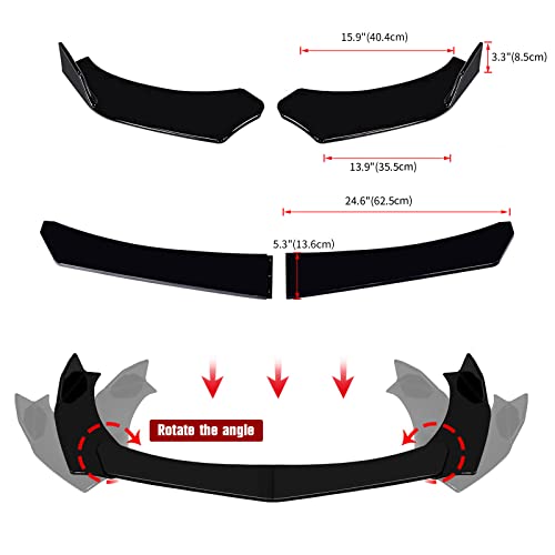 Front Bumper Lip Chin Spoiler Splitter Diffuser Set
