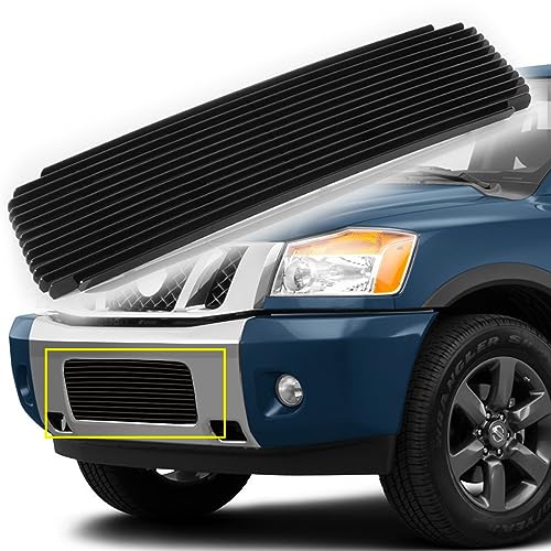 Black Billet Front Grille Insert for Nissan Titan/Armada