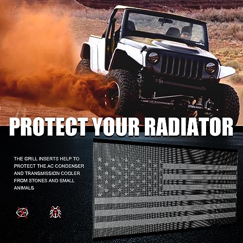 USA Flag Mesh Grill Insert for Jeep Wrangler