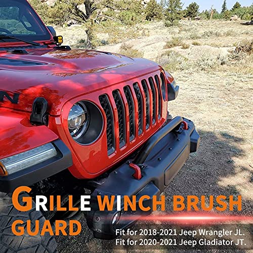 DIBON AUTO Grille Winch Brush Guard - Jeep Wrangler