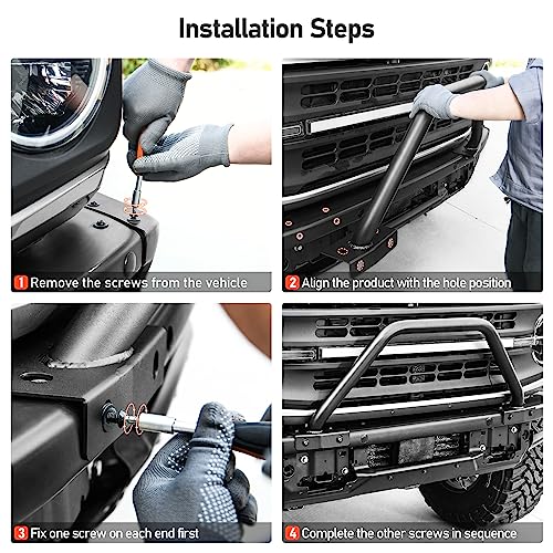 LEPZ Bull Bar for Ford Bronco - Camera-Friendly