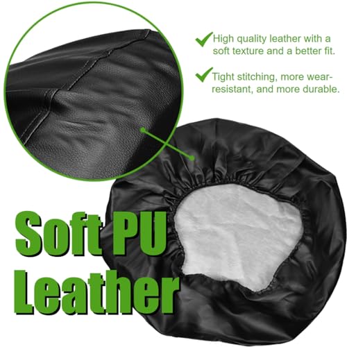 Black PU Leather Spare Tire Cover for Jeep, Trailer, SUV, Truck