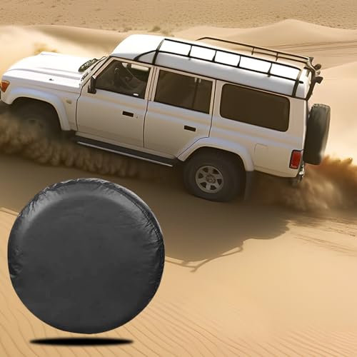 Black PU Leather Spare Tire Cover for Jeep, Trailer, SUV, Truck