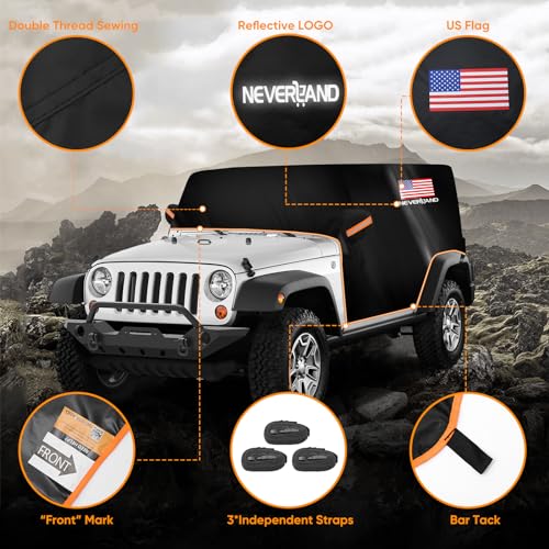 Waterproof Car Cover for Jeep Wrangler 4-Door