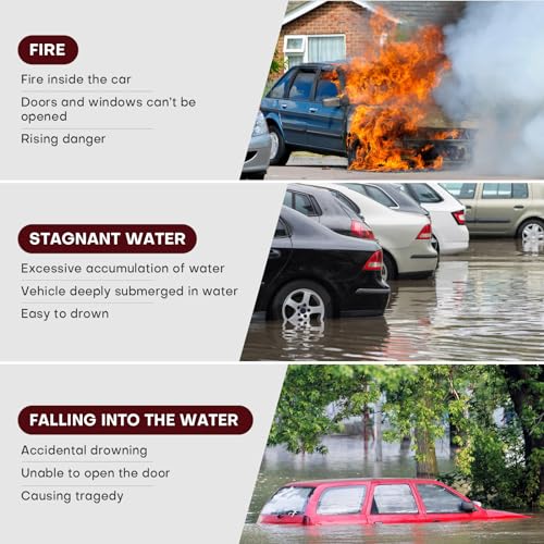 Car Safety Hammer with Glass Breaker and Seatbelt Cutter