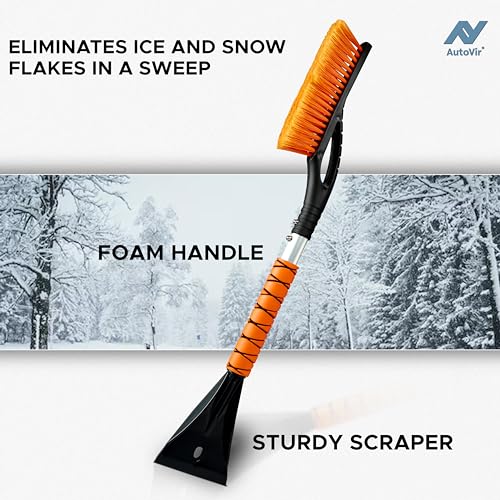 27" Snow Brush & Ice Scrapers for Car Windshield