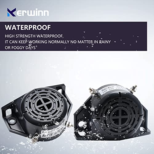 KERWINN Waterproof 12V-24V Backup Alarm 110±3DB