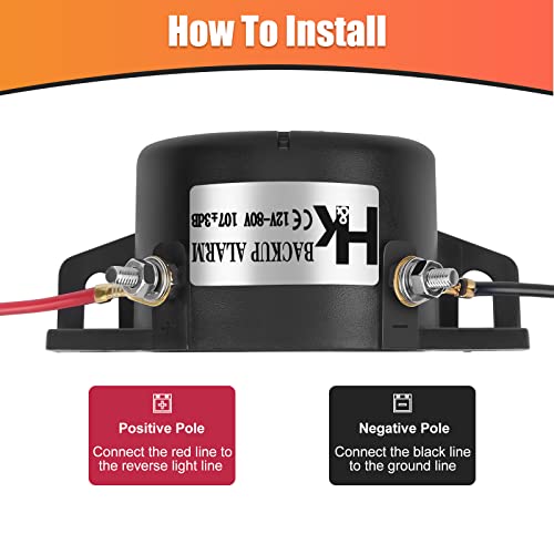 HK Universal 110DB Backup Alarm, Heavy-Duty - 2 PCS