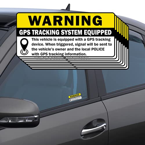 8pc GPS Tracking Sticker Set - Anti-Theft Car Vehicle Sign