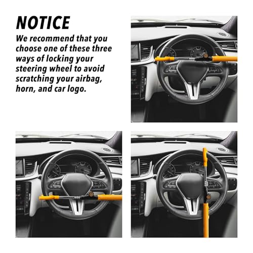 Steering Wheel Lock for Cars, Trucks, Vans, SUVs
