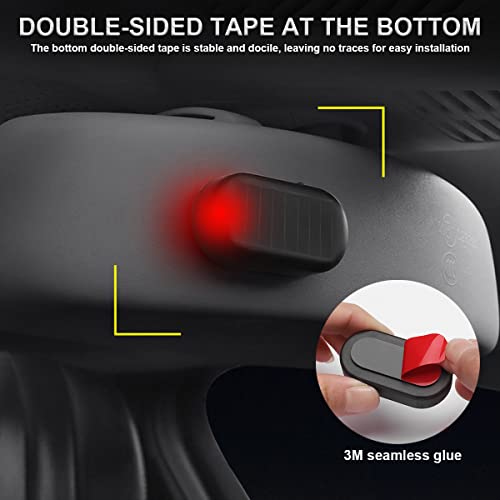 Car Solar Power Simulated Alarm Security Light with USB Charger