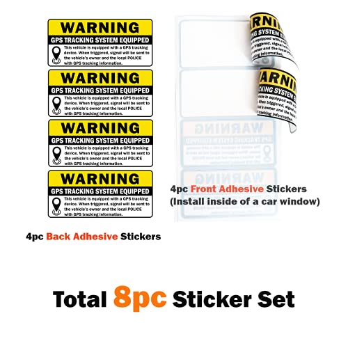 8pc GPS Tracking Sticker Set - Anti-Theft Car Vehicle Sign
