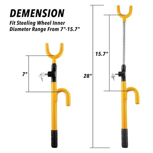 Steering Wheel Lock for Cars, Trucks, Vans, SUVs