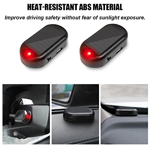 Car Solar Power Simulated Alarm Security Light with USB Charger