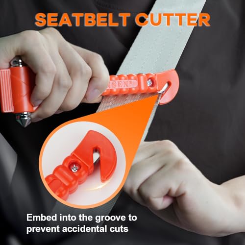 Car Safety Hammer Set - 2-in-1 Auto Rescue Tool