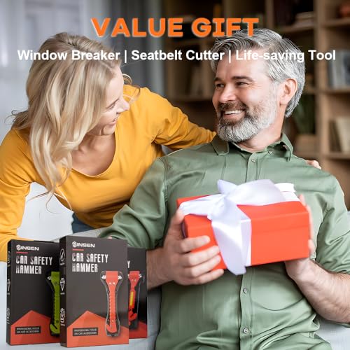 Car Safety Hammer Set - 2-in-1 Auto Rescue Tool