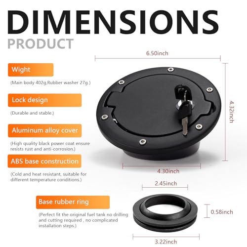 Jeep Wrangler Gas Cap Cover - JK Unlimited