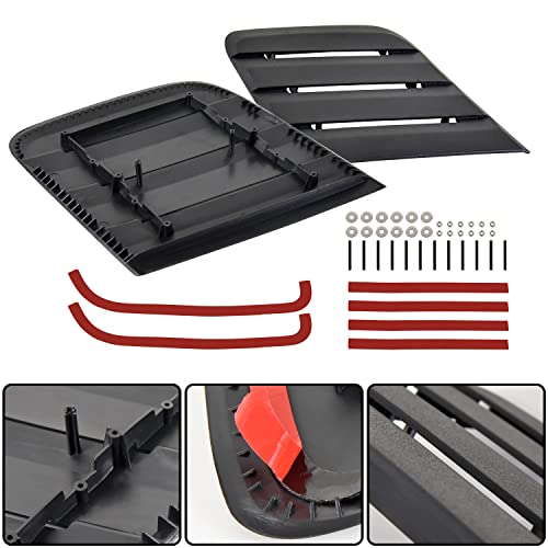 Ford Mustang 2018-2022 Hood Vent Cover, Matte Black