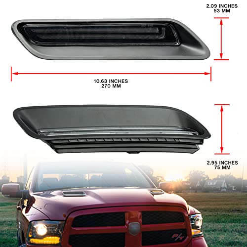 LED Vent Hood Scoop Light Bar for RAM 1500