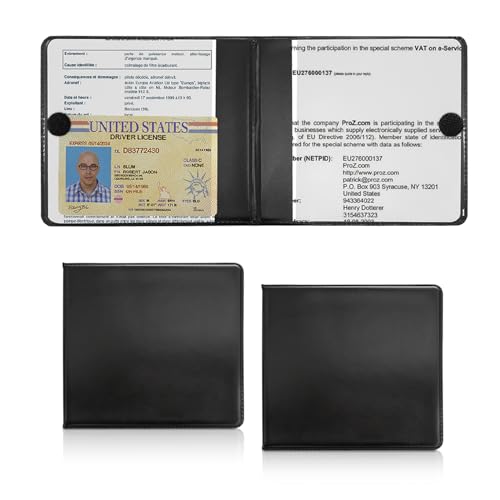 Dickno Car Registration and Insurance Holder, Auto Card Organizer